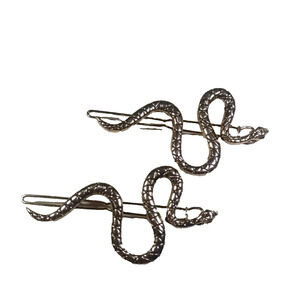 Snakes Hair Barrette Gold Tone Goth. Whisgoth Gun Party